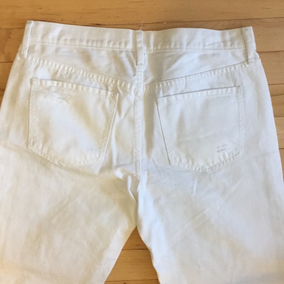 White Denim Boyfriend Crop Jeans - Picture 6 of 6